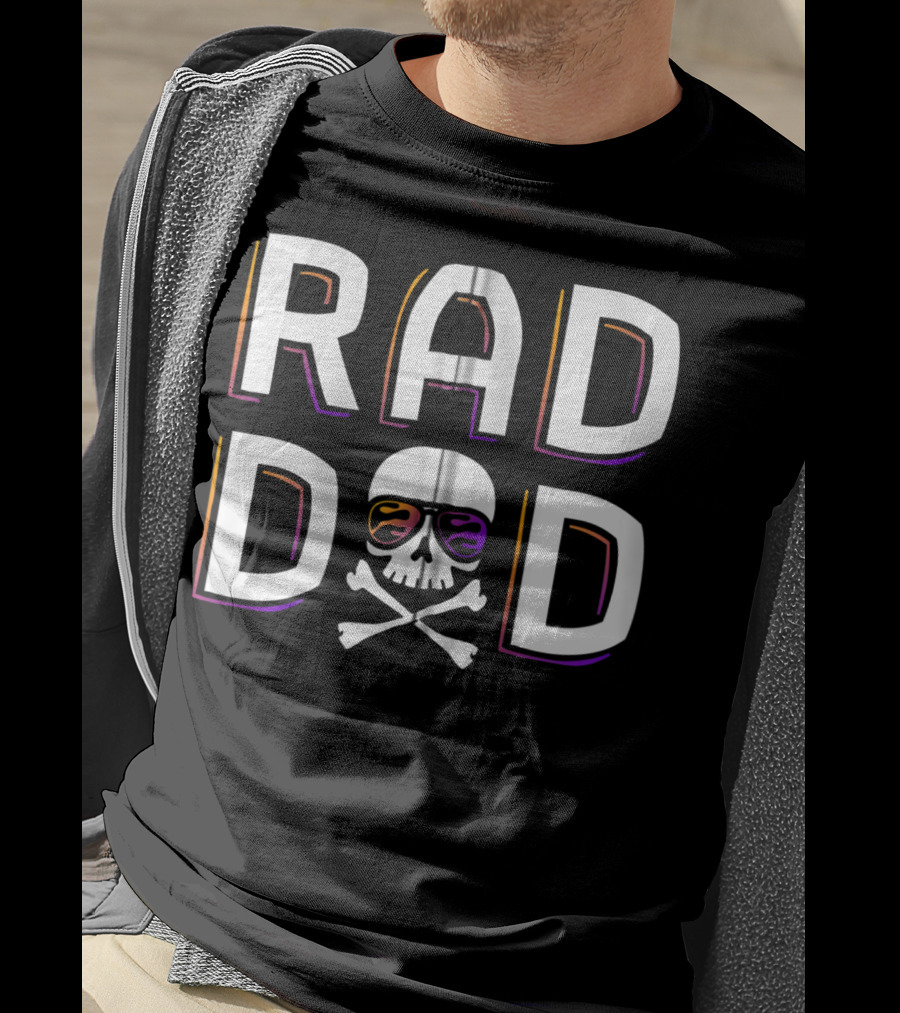 Ripple Junction Rad Dad Skull With Sunglasses T-Shirt