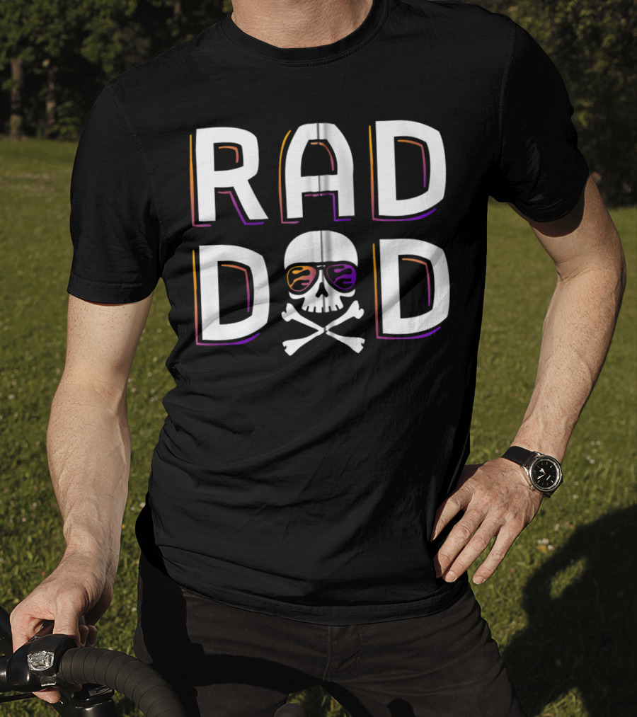 Ripple Junction Rad Dad Skull With Sunglasses T-Shirt