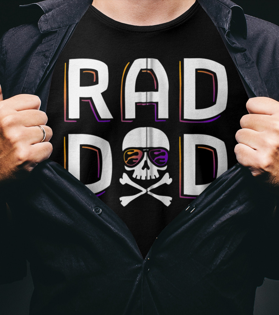 Ripple Junction Rad Dad Skull With Sunglasses T-Shirt