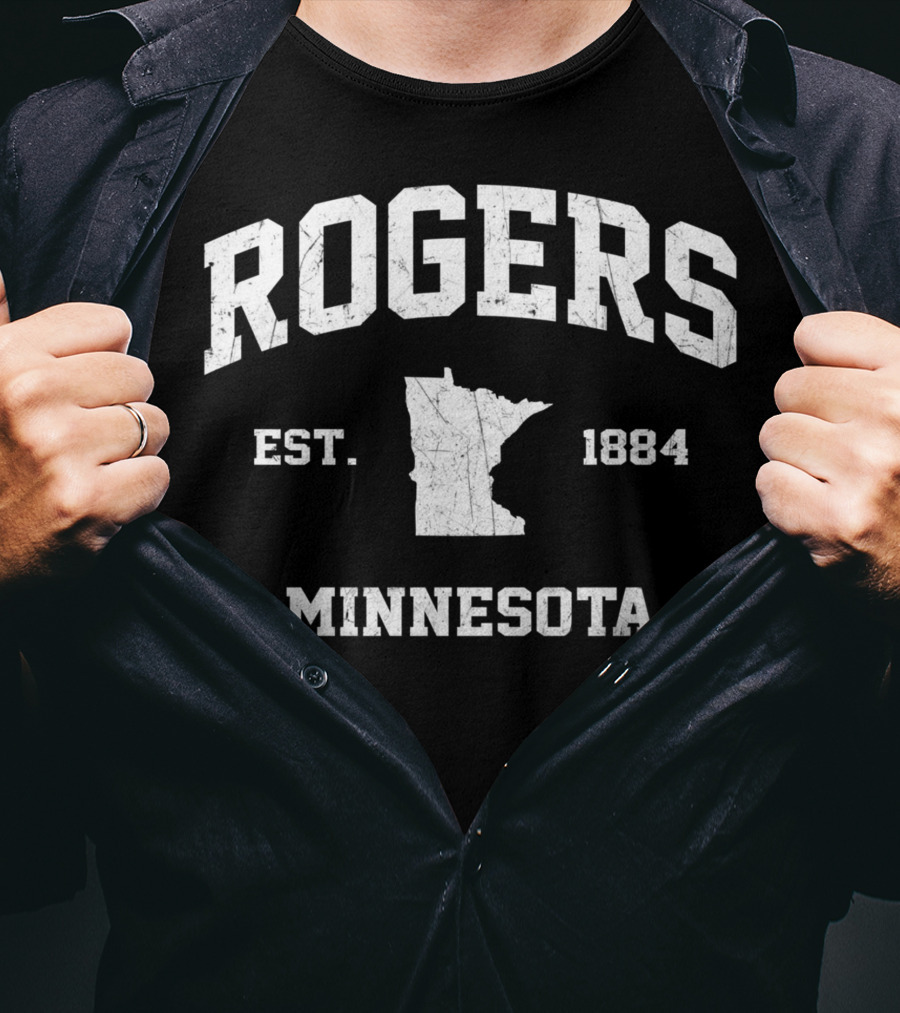 Rogers Minnesota Est. 1884 Vintage State Athletic T-Shirt