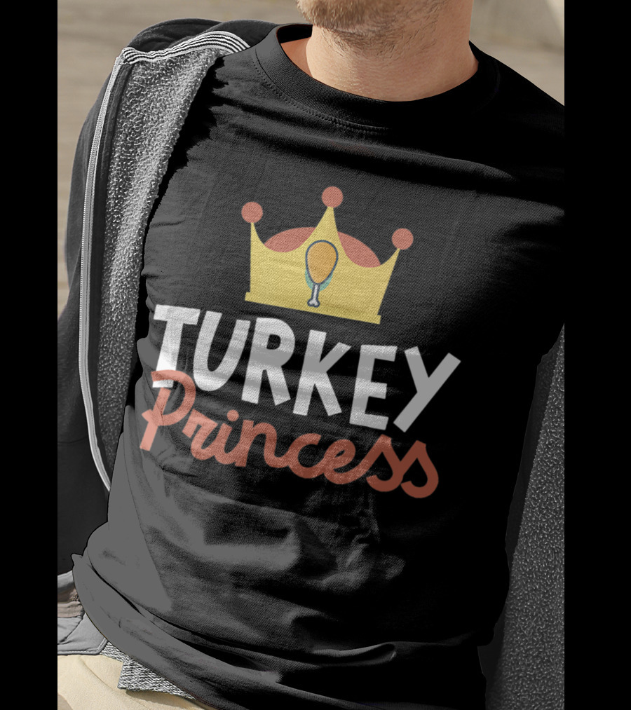 Turkey Princess Thanksgiving Crown T-Shirt