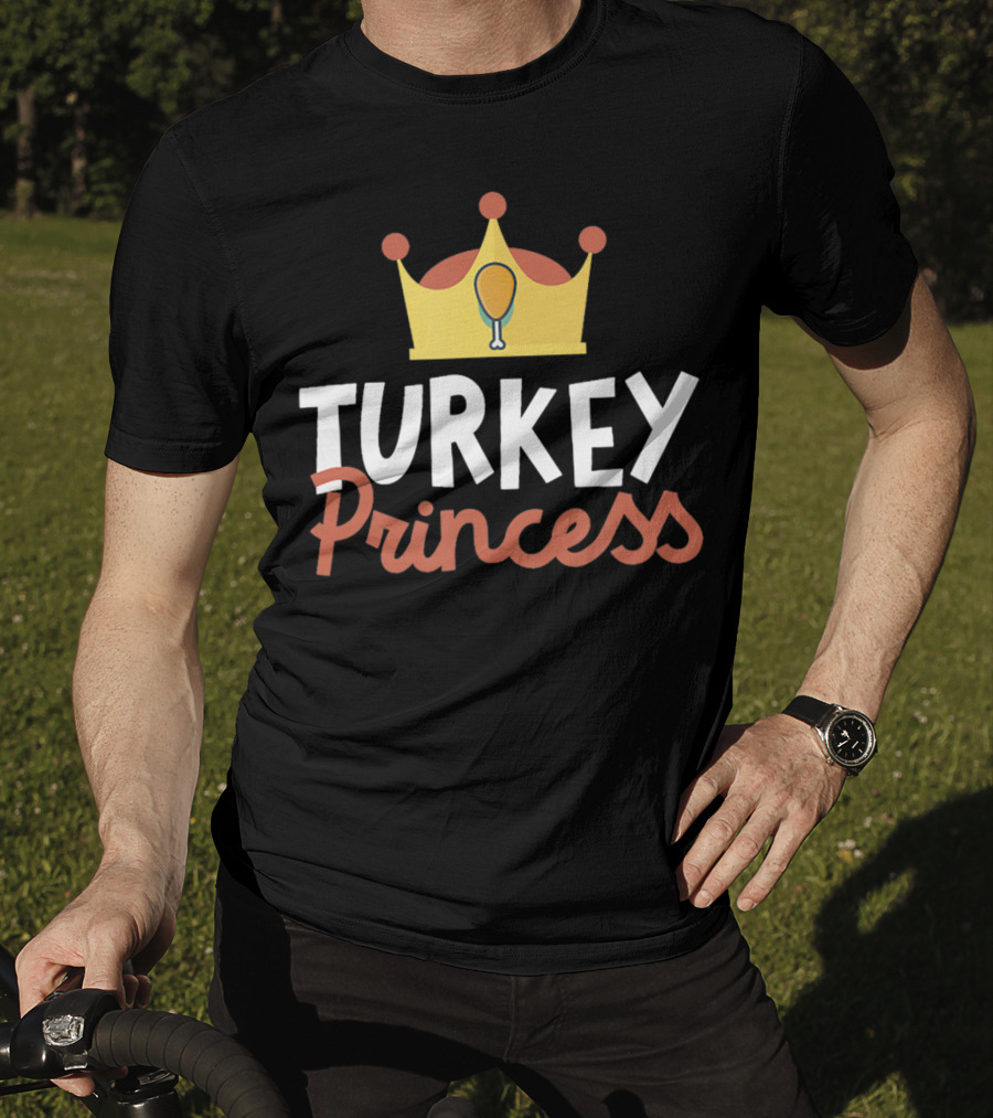 Turkey Princess Thanksgiving Crown T-Shirt