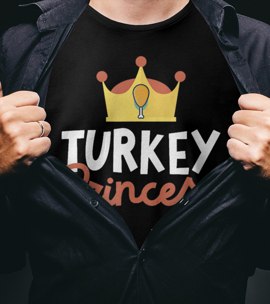 Turkey Princess Thanksgiving Crown T-Shirt