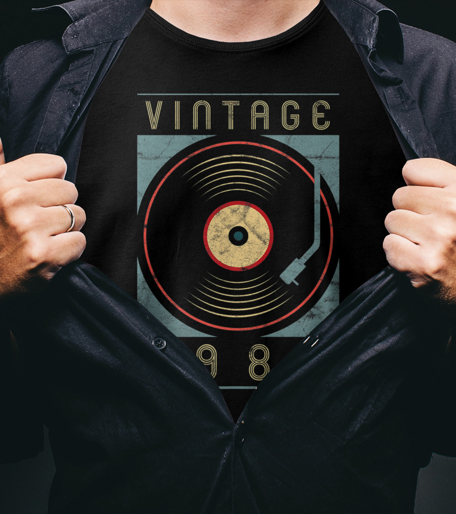 Vintage 1984 Vinyl Turntable T-Shirt