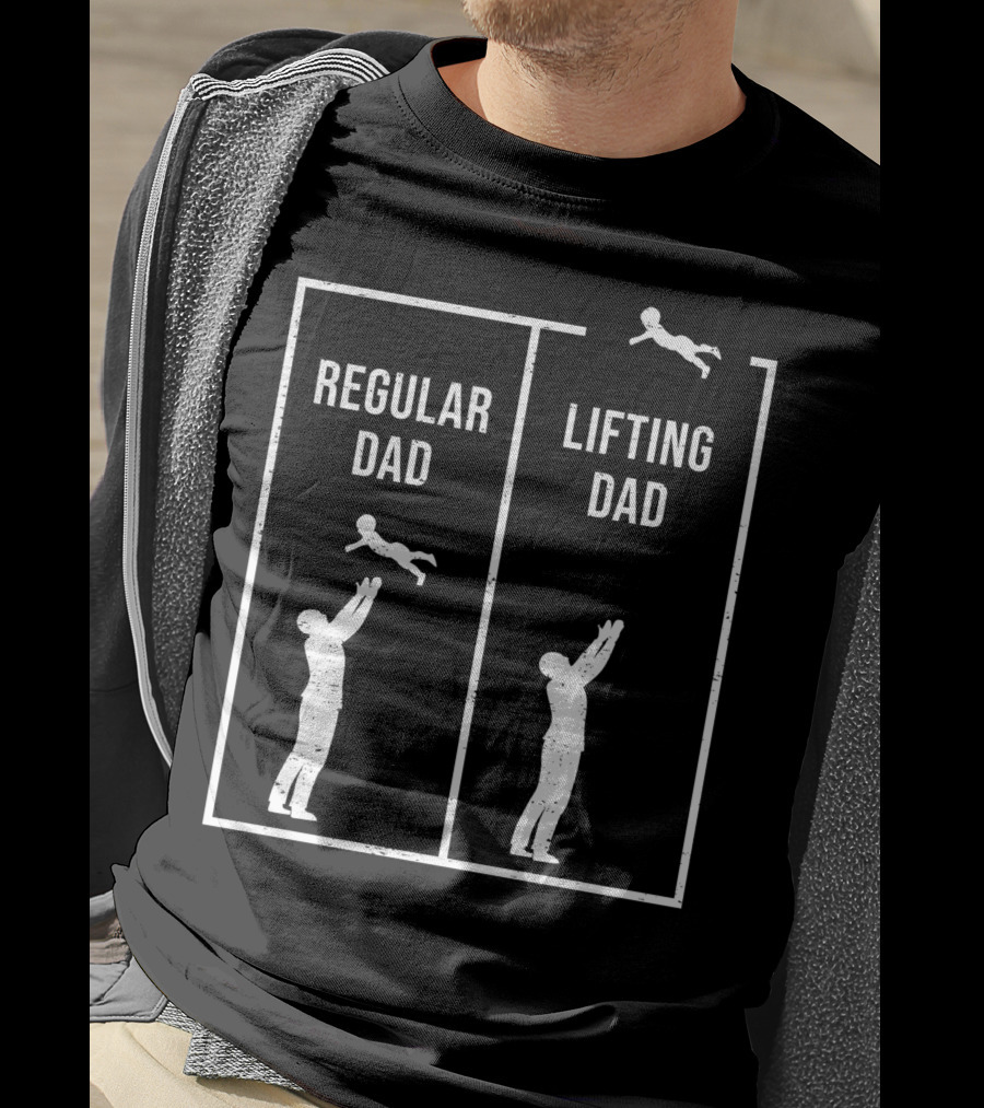 Regular Dad Lifting Dad Weightlifting Workout Fitness Father Gym I Lifting Dad T-Shirt
