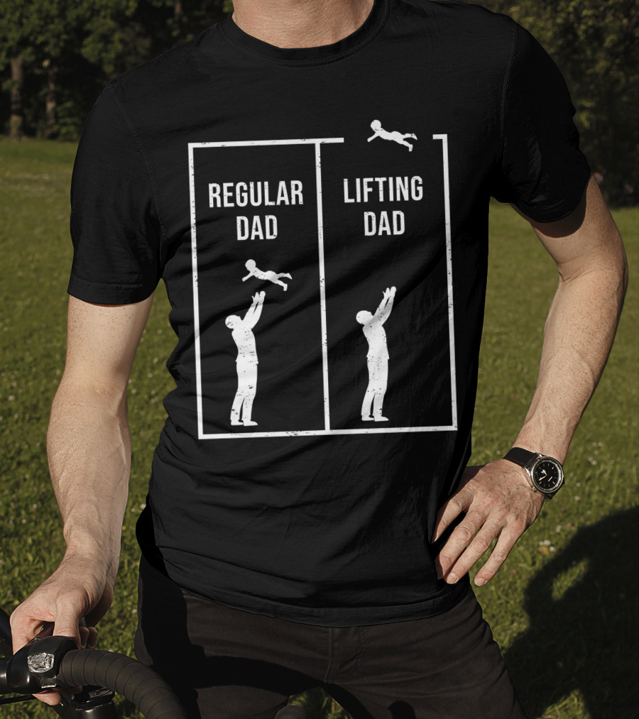 Regular Dad Lifting Dad Weightlifting Workout Fitness Father Gym I Lifting Dad T-Shirt