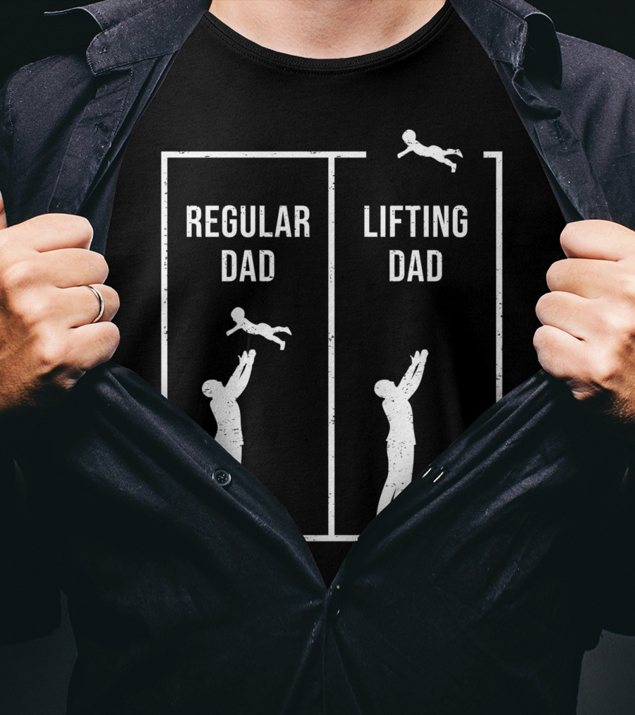 Regular Dad Lifting Dad Weightlifting Workout Fitness Father Gym I Lifting Dad T-Shirt