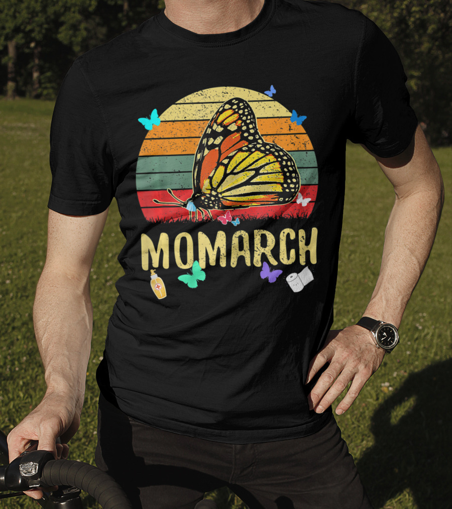 MOMARCH Butterfly Retro Sunset Plus Size T-Shirt