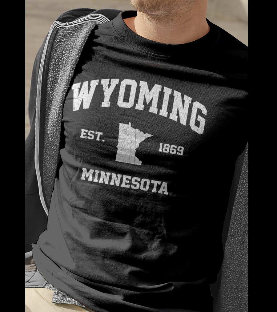 Wyoming Minnesota EST. 1869 Vintage State Athletic T-Shirt