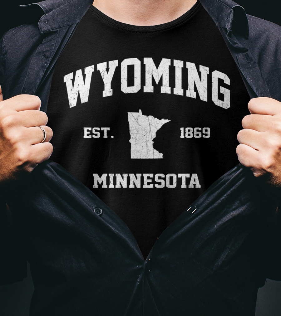Wyoming Minnesota EST. 1869 Vintage State Athletic T-Shirt