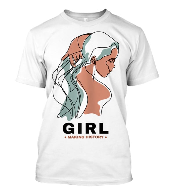 GIRL Making History Line Abstract Profile T-Shirt