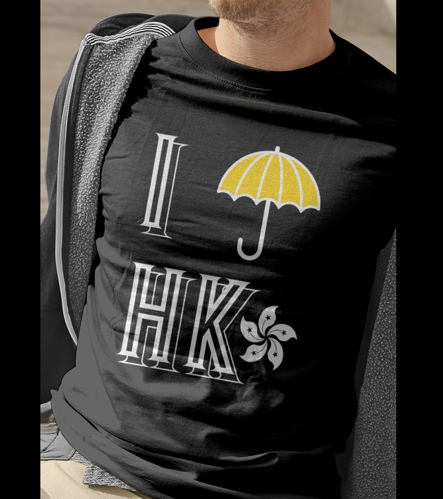 I Yellow Umbrella HK Hong Kong Flower T-Shirt