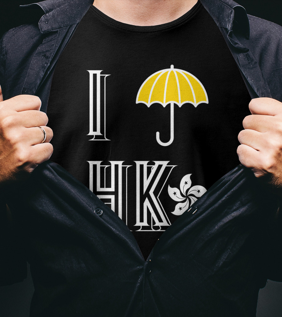 I Yellow Umbrella HK Hong Kong Flower T-Shirt
