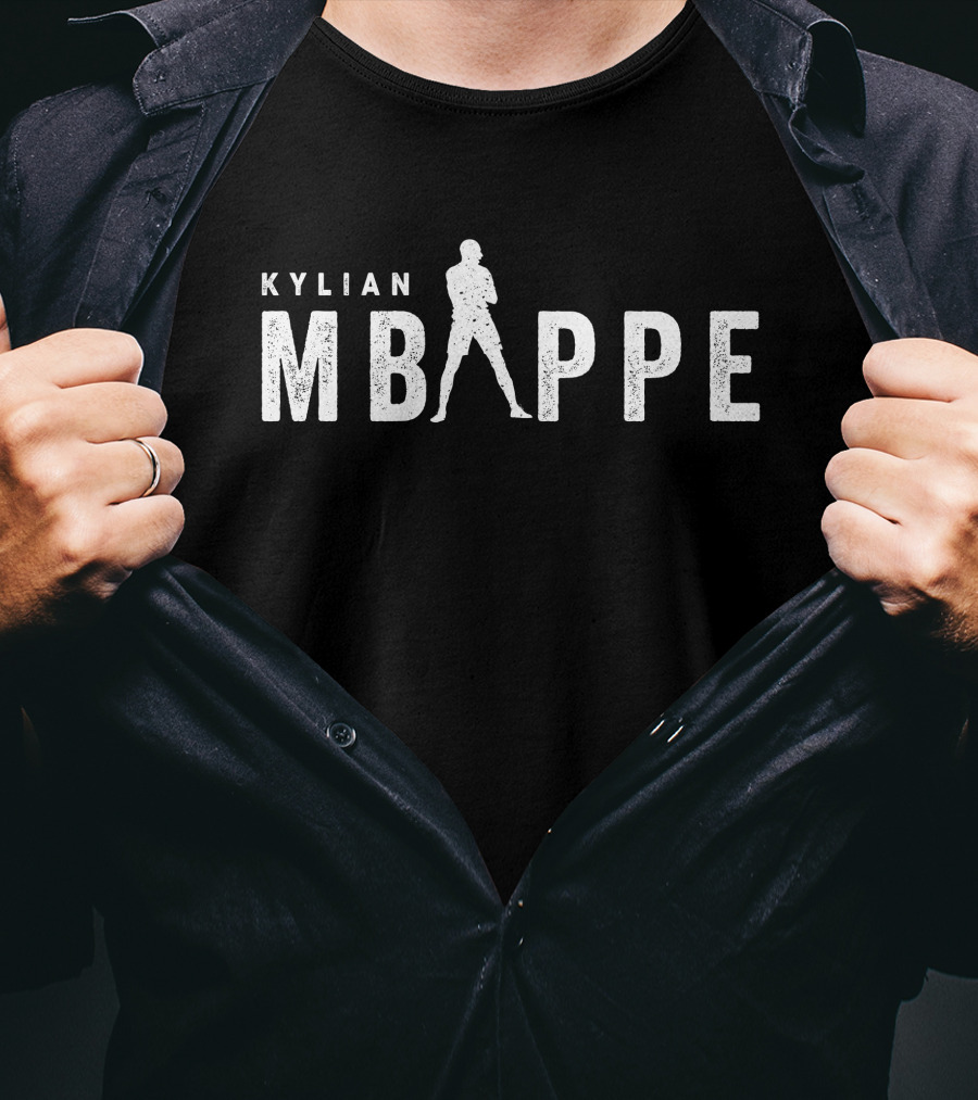 Koszulka Kylian Mbappe 10 Blue White PSG France Football Soccer T-Shirt