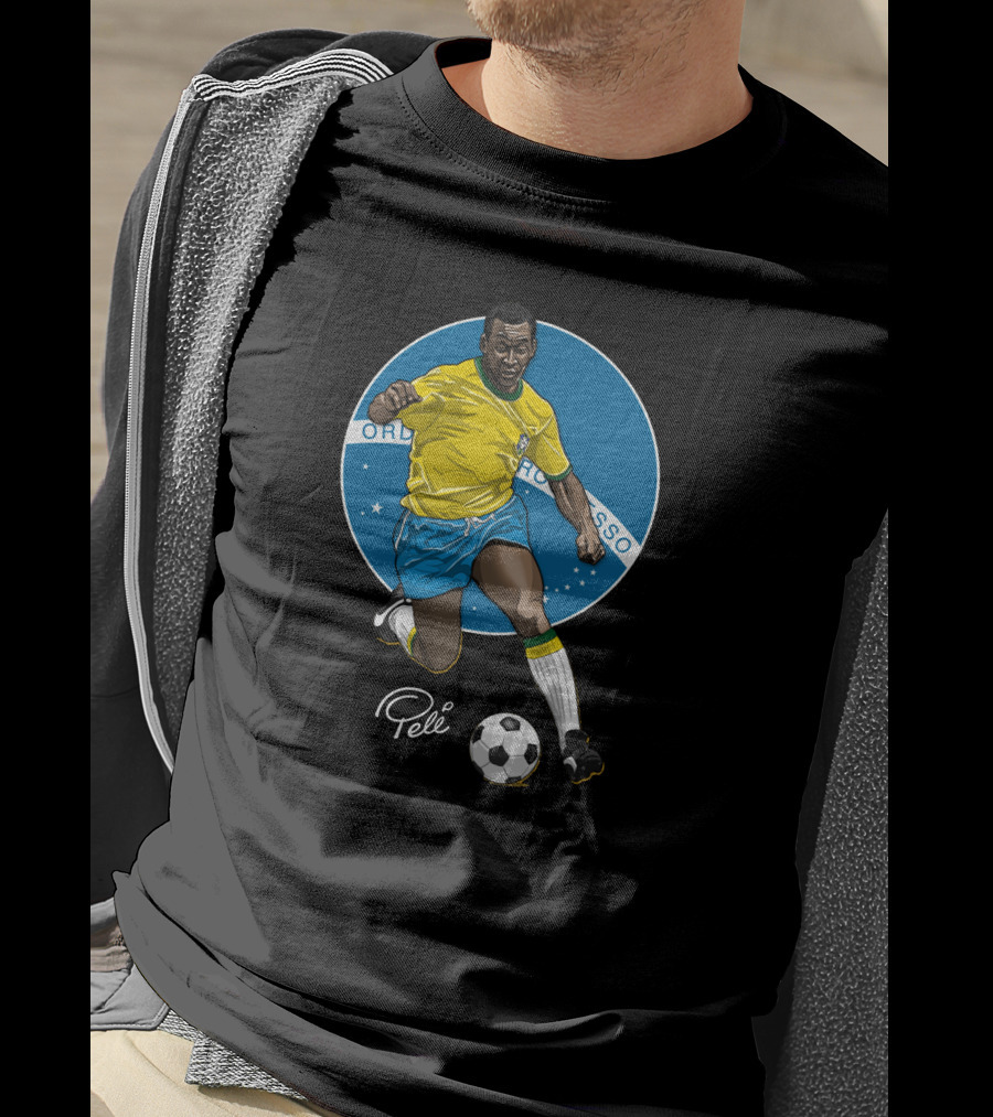 Pele Soccer Brazil Player Ordem E Progresso T-Shirt