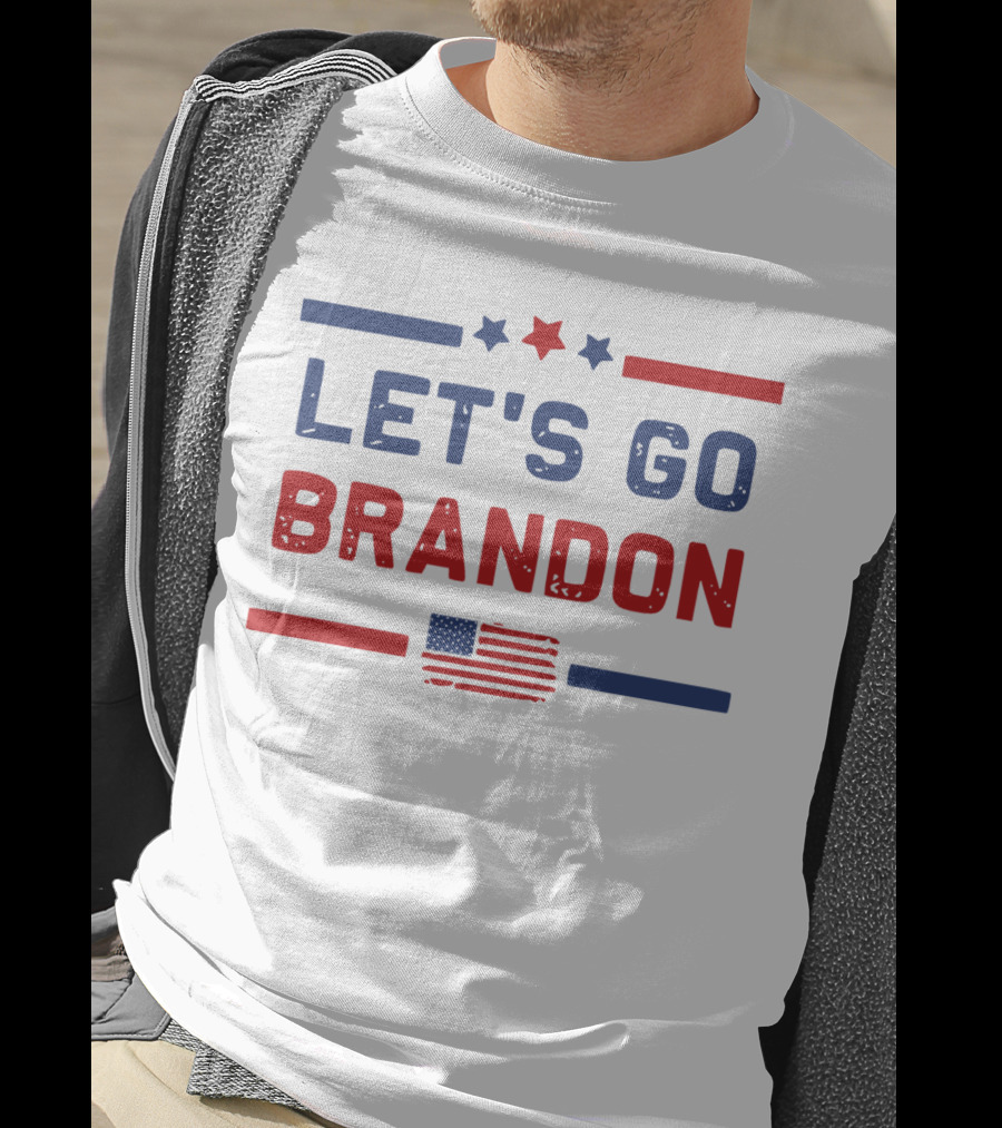 Let's Go Brandon US Flag Stars American Colors T-Shirt