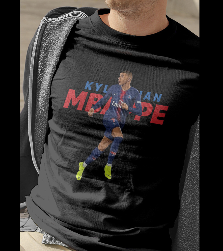 Kylian Mbappe Paris Saint-Germain Fly Emirates Player Action T-Shirt