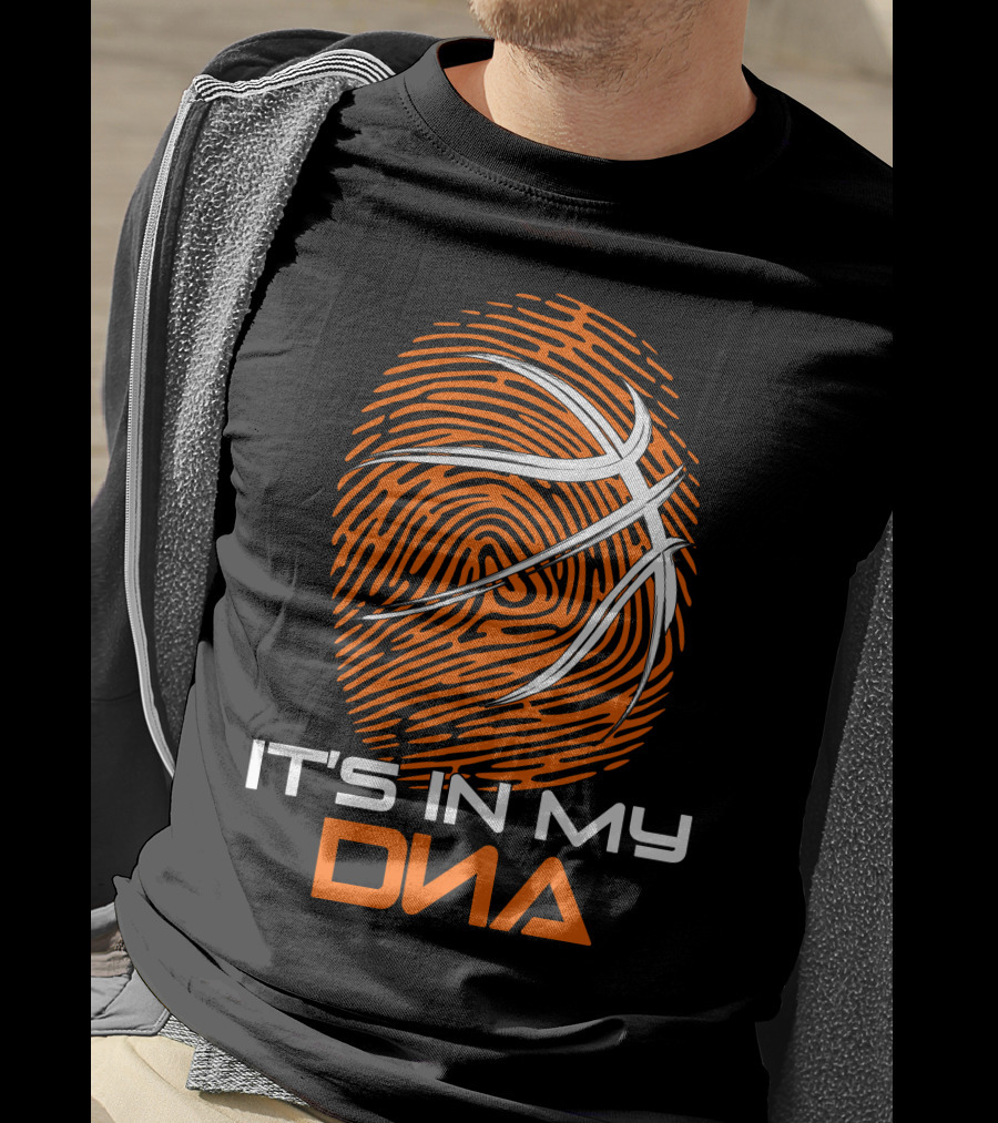 Basketball It's In My DNA Fingerprint Basketball Lines T-Shirt