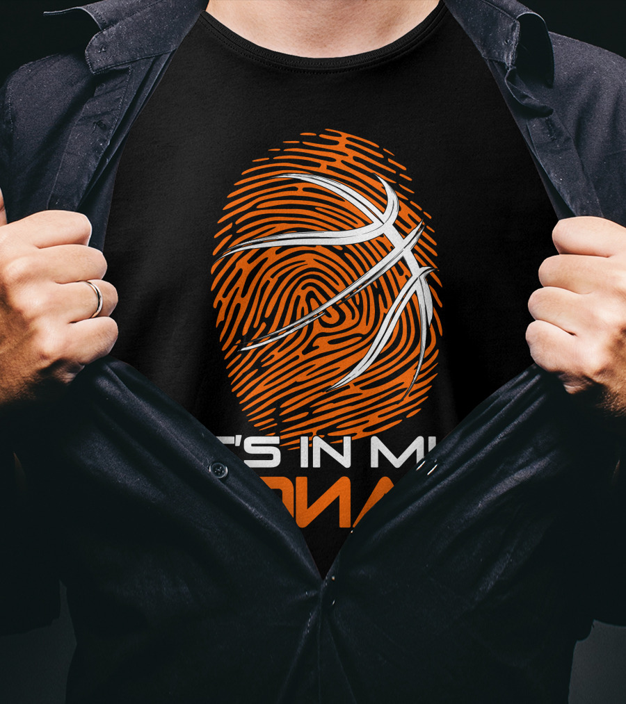 Basketball It's In My DNA Fingerprint Basketball Lines T-Shirt