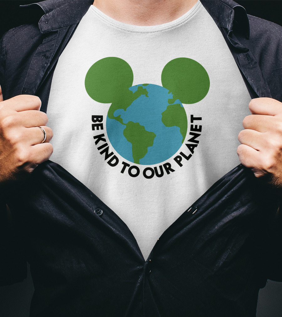 Be Kind To Our Planet Mouse Icon Earth Day T-Shirt