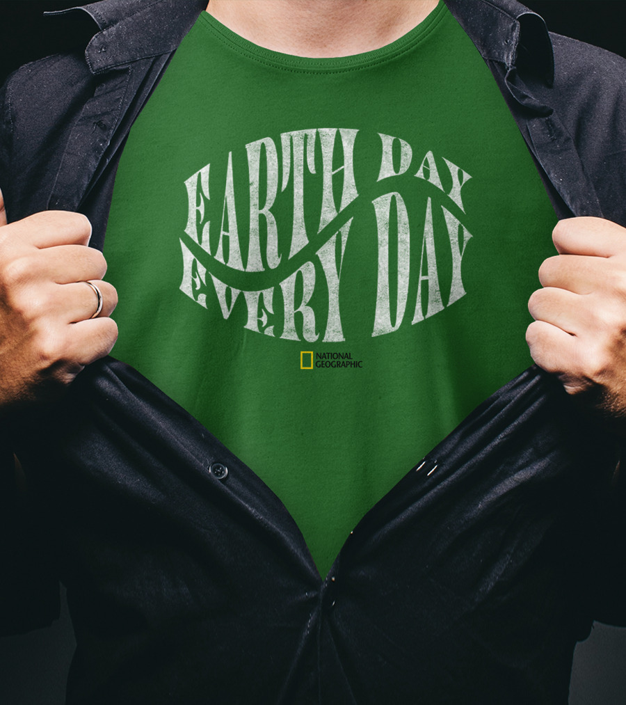 National Geographic Earth Day Every Day Environmental Awareness T-Shirt