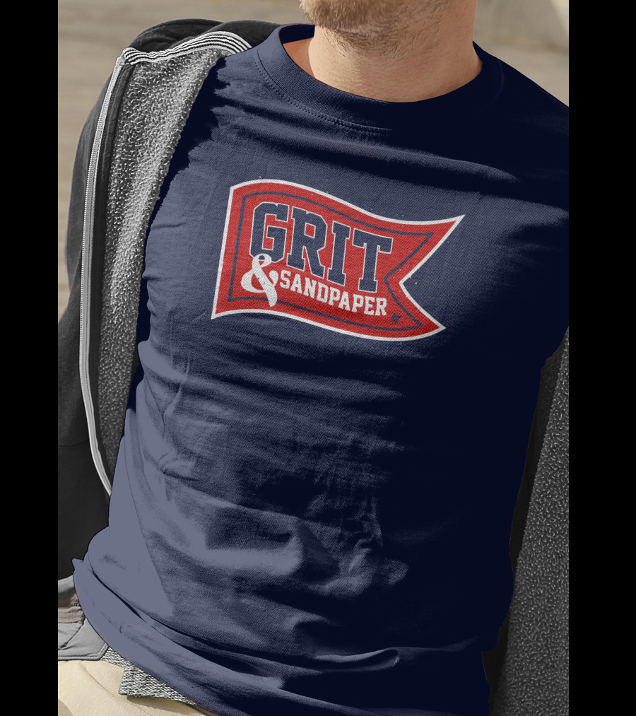 Grit And Sandpaper Red Flag Banner T-Shirt