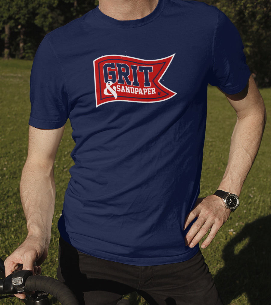 Grit And Sandpaper Red Flag Banner T-Shirt