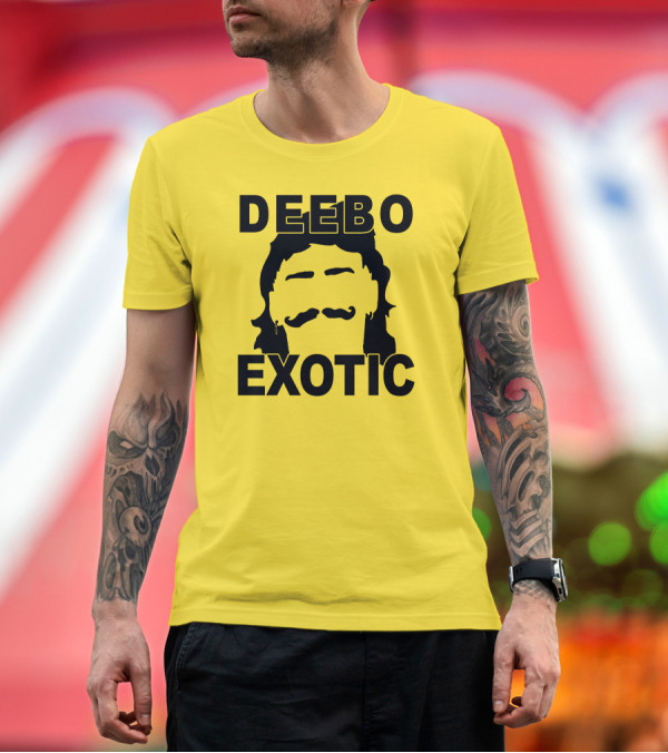 Premium T-Shirt: DEEB0 EX0TIC Μullet Mustache T-Shirt DEEB0 EX0TIC Μullet Mustache T-Shirt