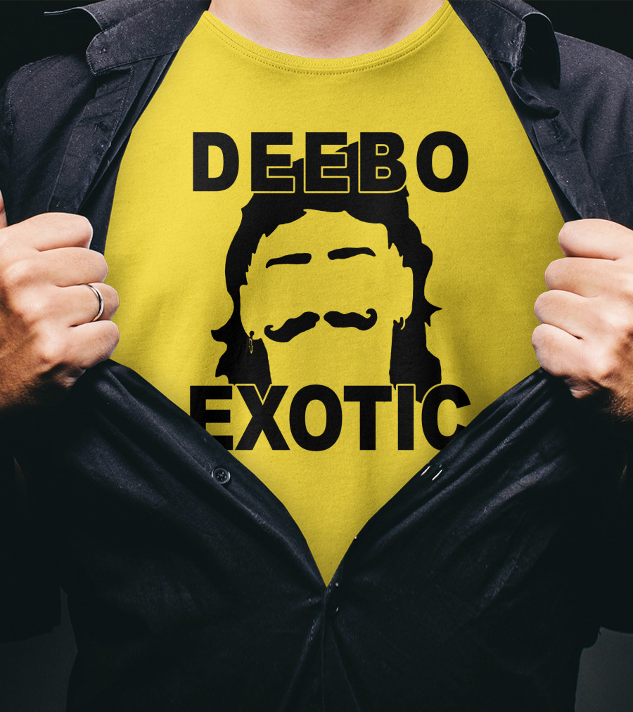 DEEB0 EX0TIC Μullet Mustache T-Shirt