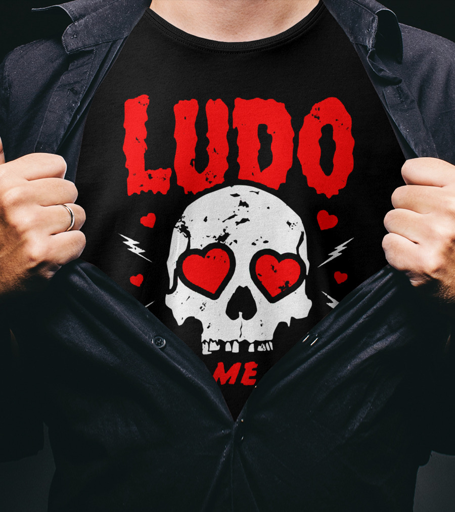 Ludo Love Me Dead Skull Heart Eyes T-Shirt