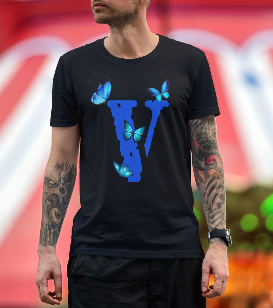 Vlone V Blue Butterfly Collection T-Shirt