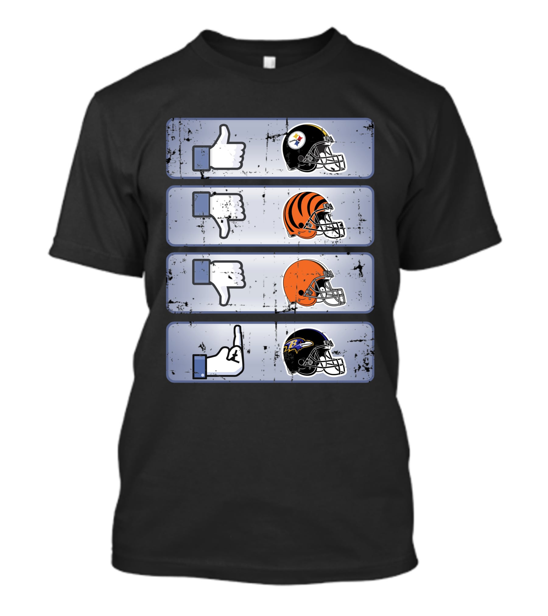 Icon Like Dislike Bengals Browns Steelers Ravens T-Shirt