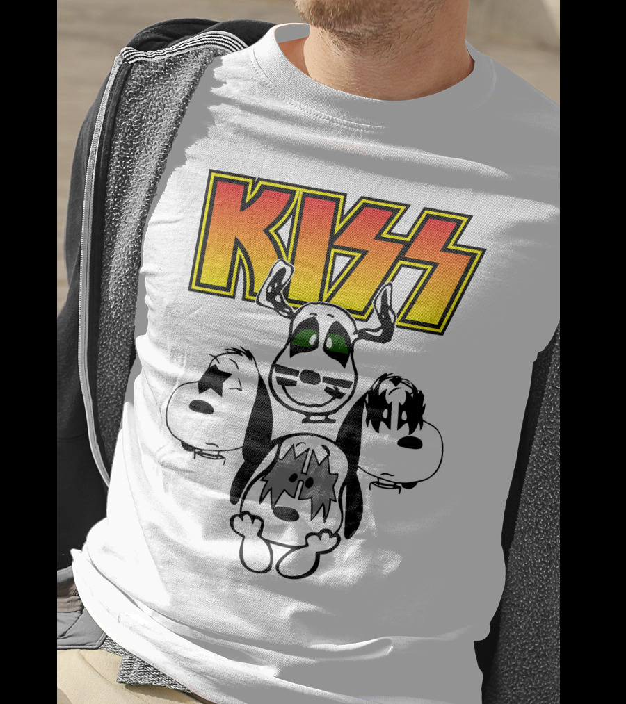 Kiss Band Snoopy Characters T-Shirt