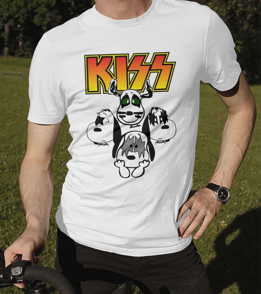 Kiss Band Snoopy Characters T-Shirt