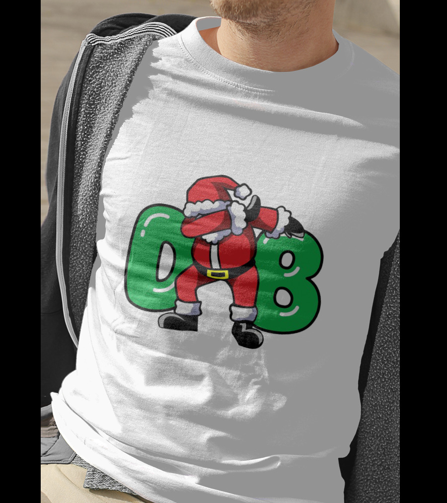 Santa Dab With Green DB Letters T-Shirt