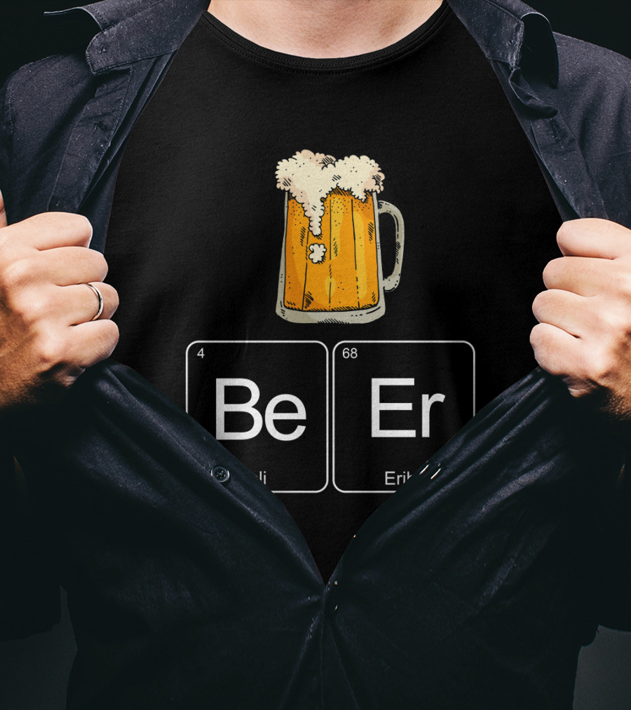 Beer Elements Beli Eribi Periodic Table Chemistry Humor T-Shirt