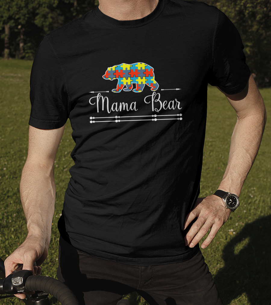Mama Bear Autism Puzzle T-Shirt