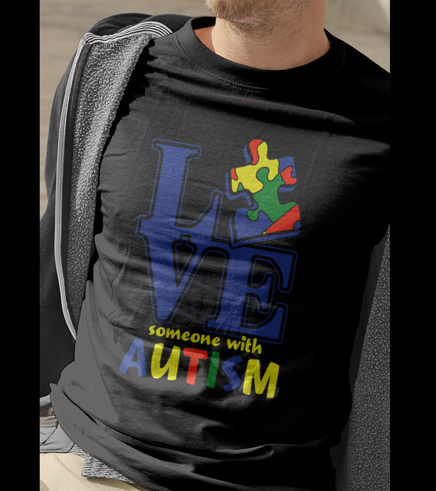 Love Someone With Autism Puzzle Piece T-Shirt