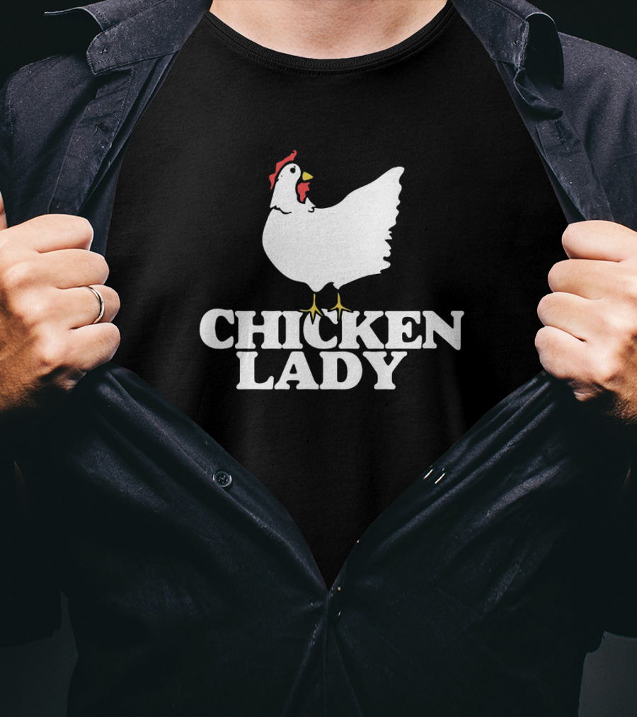 Chicken Lady White Hen T-Shirt