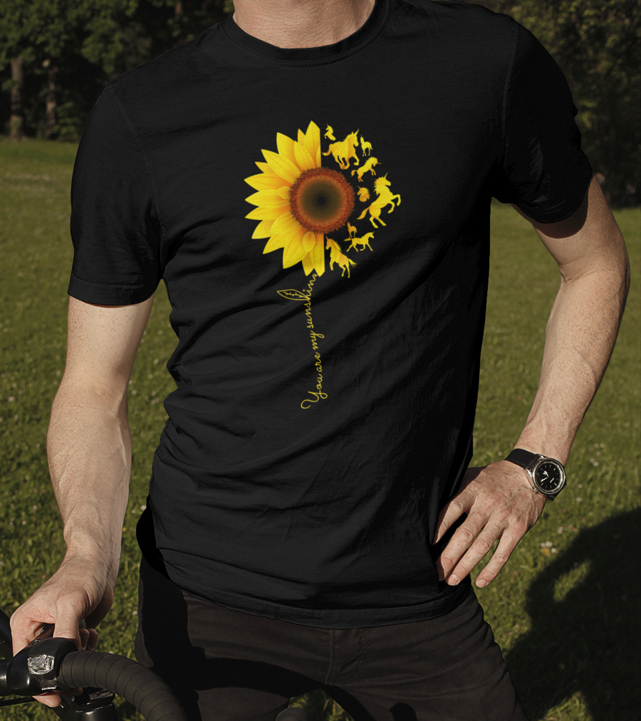 You Are My Sunshine Unicorn Sunflower Whimsy T-Shirt