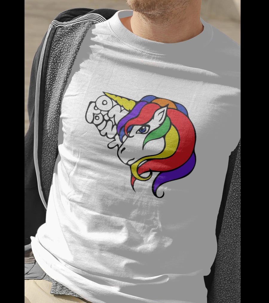 Rainbow Mane On Point Unicorn T-Shirt