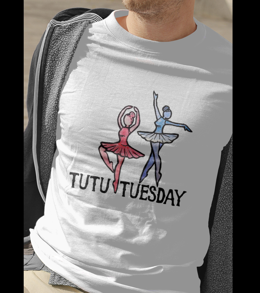 Ballet Dancers Tutu Tuesday Pink And Blue Costume T-Shirt