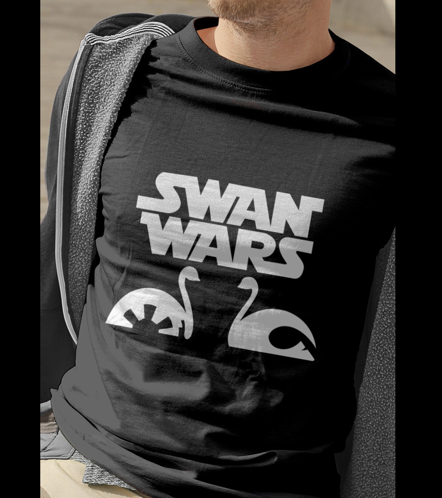 Swan Wars Top Ballet Parody With Swan Silhouette And Iconic Sci-Fi Influence T-Shirt