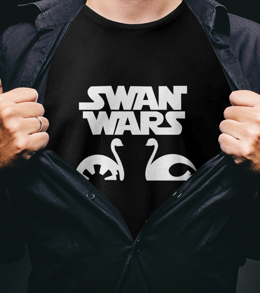 Swan Wars Top Ballet Parody With Swan Silhouette And Iconic Sci-Fi Influence T-Shirt
