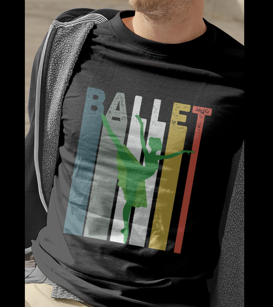 Ballet Dancer In Colorful Retro Irish-Inspired T-Shirt