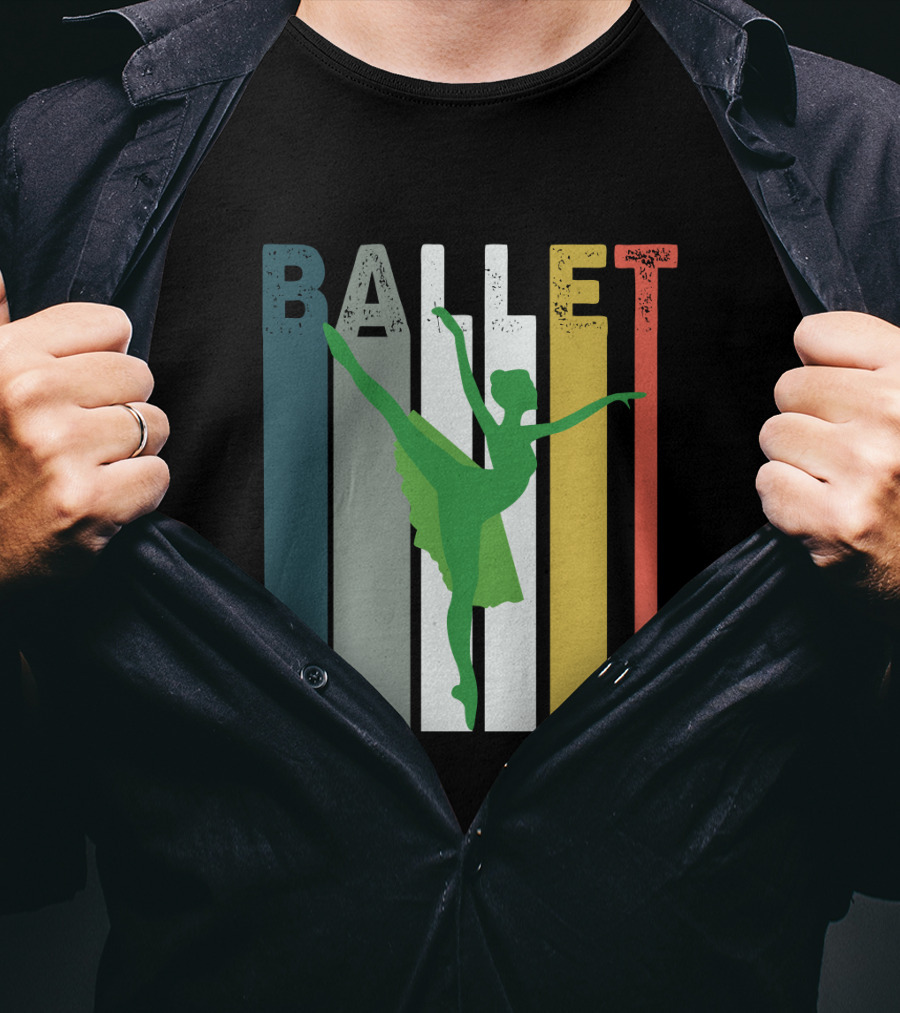 Ballet Dancer In Colorful Retro Irish-Inspired T-Shirt
