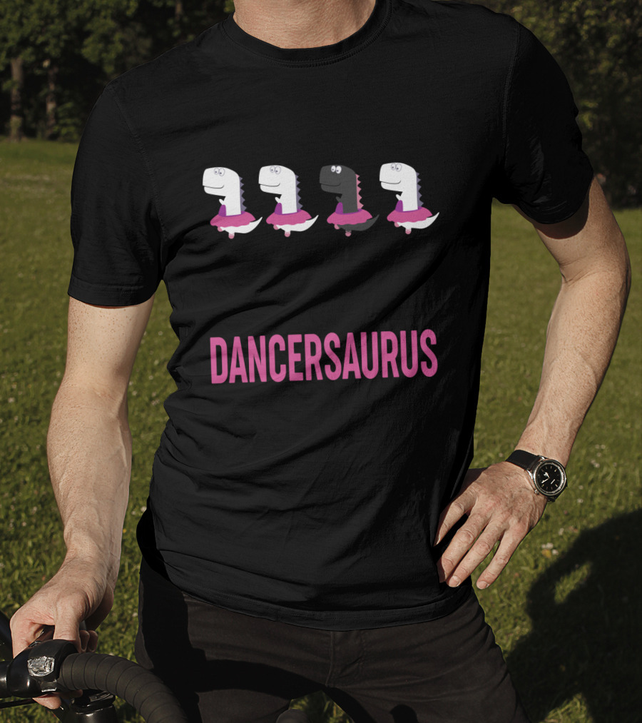 Ballet Dancersaurus T-Rex In Pink Tutus T-Shirt