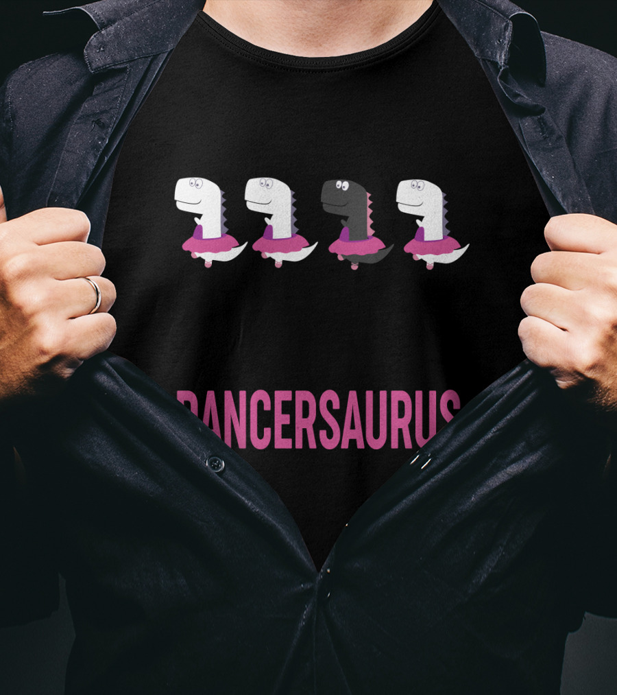 Ballet Dancersaurus T-Rex In Pink Tutus T-Shirt