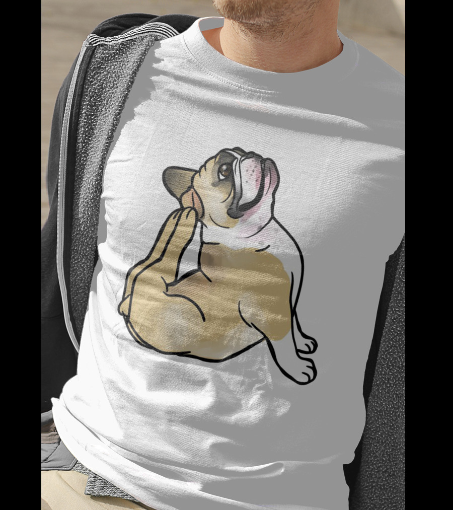 Bulldog Puppy Stretching In Full Cobra Pose T-Shirt
