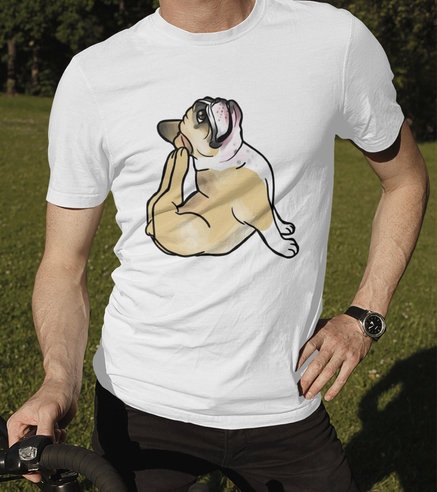 Bulldog Puppy Stretching In Full Cobra Pose T-Shirt
